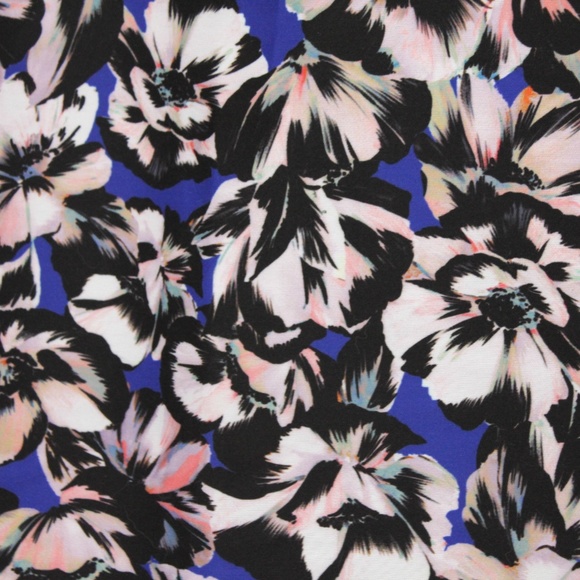 J Crew A Line Hibiscus Skirt Blue Floral - Picture 4 of 8